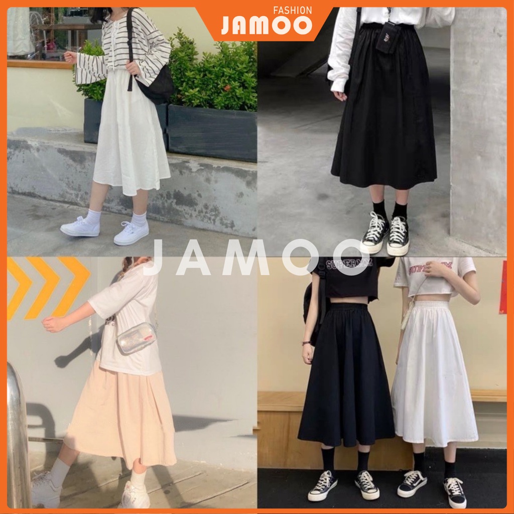 CHÂN VÁY NỮ, CHÂN VÁY ĐŨI HÀN TÚI XẺ JAMOO