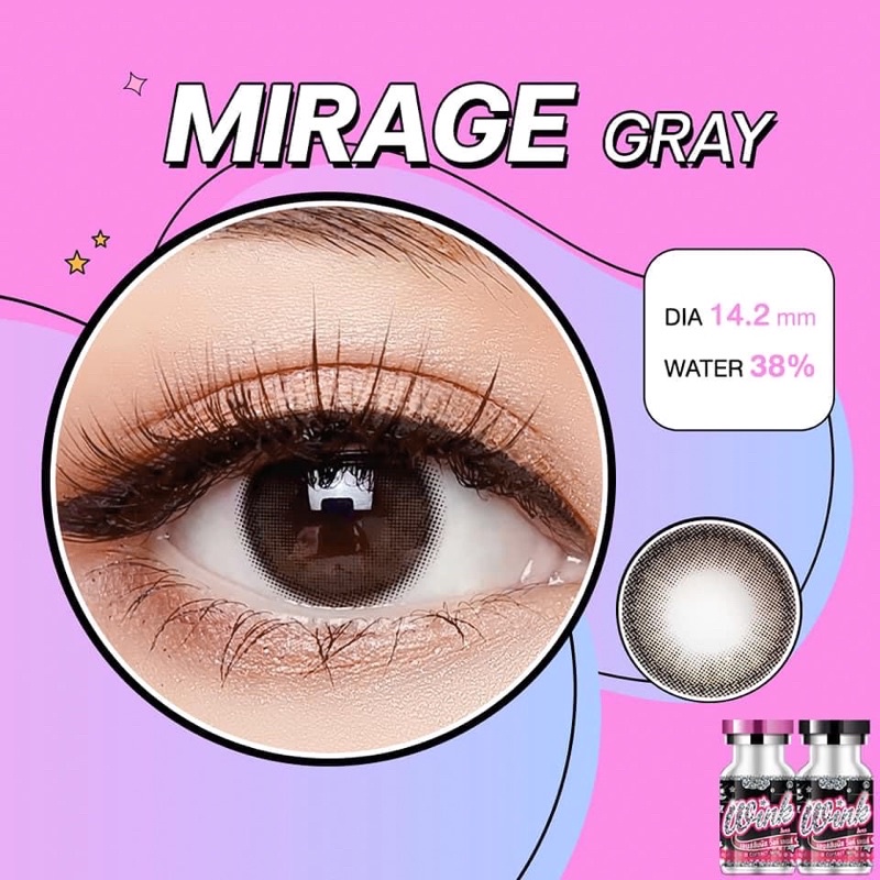 Lens mắt xám đen tự nhiên Mirage (0-6 độ)