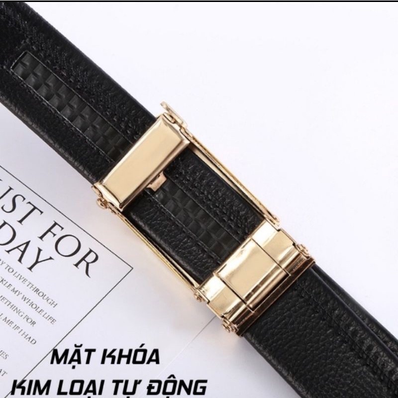 Thắt Lưng Da Nam Khóa Tự Động Cao Cấp Dây Nịt Nam Mặt Xoay Chính Hãng