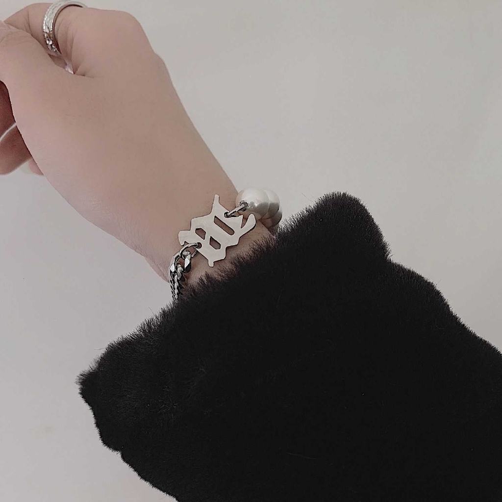 Fashion ins pearl stitching chain bracelet bracelet