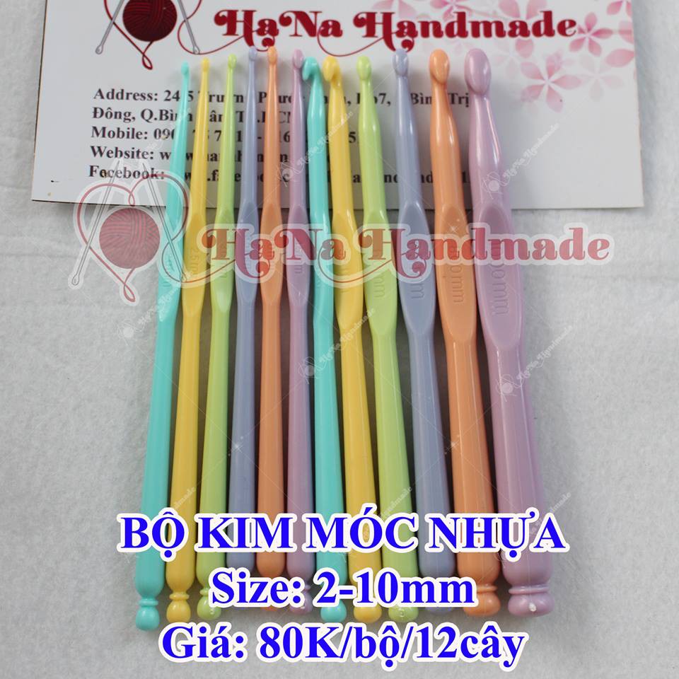 Combo phụ kiện túi xách đan móc len và kim đan len