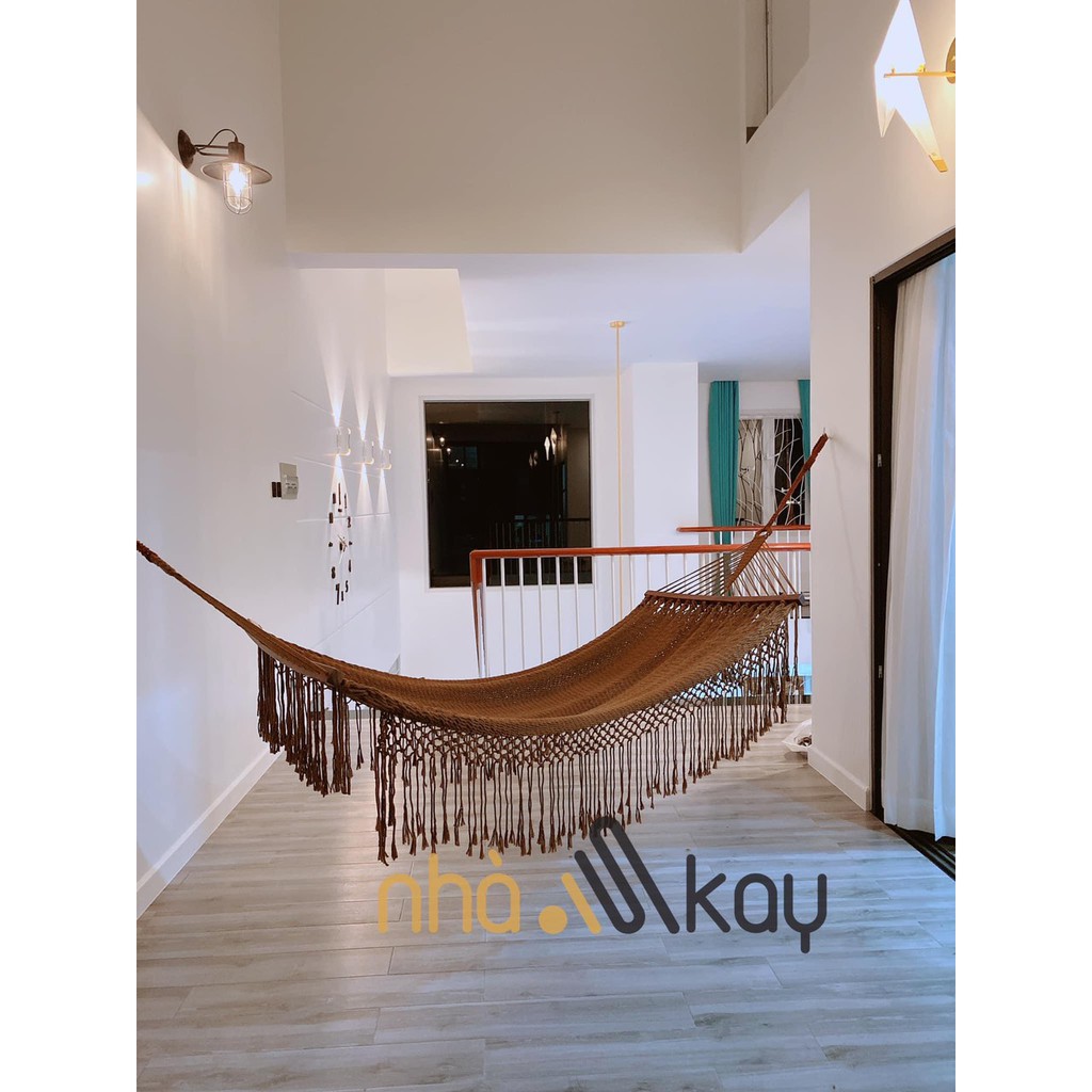 Vòng sắt làm võng lười macrame