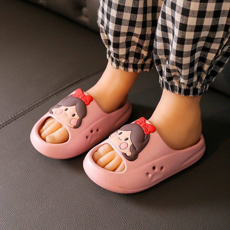 Dép quai ngang AMILA đế mềm họa tiết hoạt hình thời trang mùa hè tùy chọn màu sắc cho bé gái