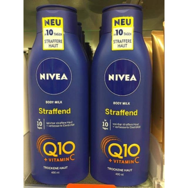 (gom sale 20%)Dưỡng thể Nivea Q10+vtm C 400ml Đức da khô