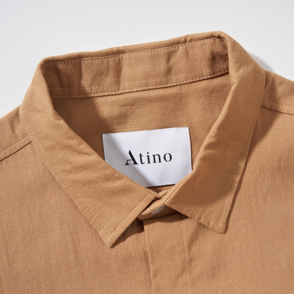 Áo Sơ Mi Dài Tay Nam Trơn ATINO Vải Cotton mềm mịn thoáng mát Form Regular SM4.4001