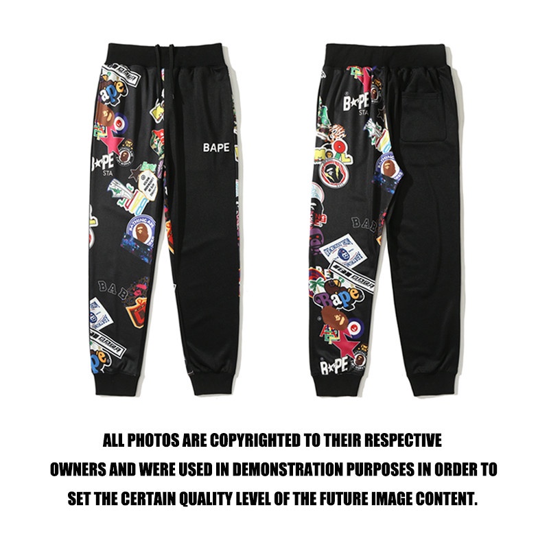Hot Quần dài Cotton phối màu cổ điển ITEM BAPE cho nam và nữ