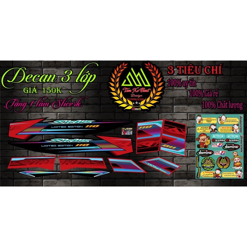 TEM XE SIRIUS 3 LỚP 50cc-110cc