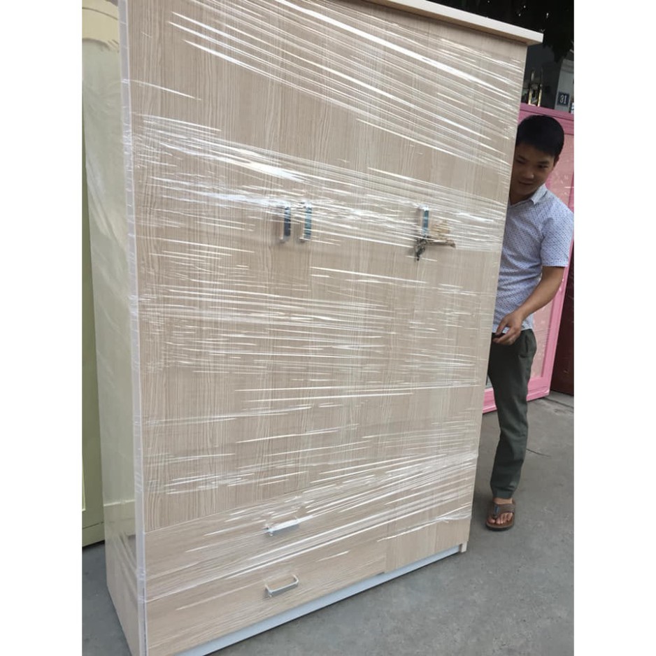 [chỉ ship HN] Tủ quần áo nhựa Đài Loan cao cấp 2 cánh/ 3 cánh/ 4 cánh phối vân gỗ sồi Nga, inbox để freeship