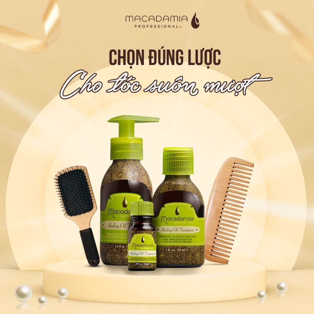 Tinh Dầu Phục Hồi Cho Tóc Hư Tổn Macadamia, Tái Tạo Chuyên Sâu, Chắc Khoẻ Healing Oil Treatment 27ml - 125ml M_3002