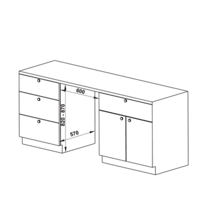 Máy Rửa Chén Âm Tủ HAFELE HDW-FI60D 533.23.320 - Sức chứa 15 bộ đồ ăn