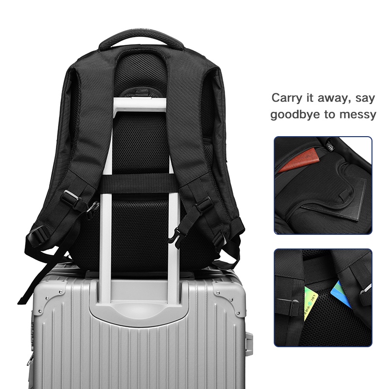 Balo OZUKO chống thấm nước có cổng sạc USB cao cấp tiện dụng cho nam