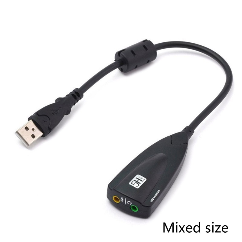 Bộ Chuyển Đổi Thẻ Âm Thanh USB 7.1 Kênh 5HV2 3D Chuyên Dụng Cho Notebook / Mic