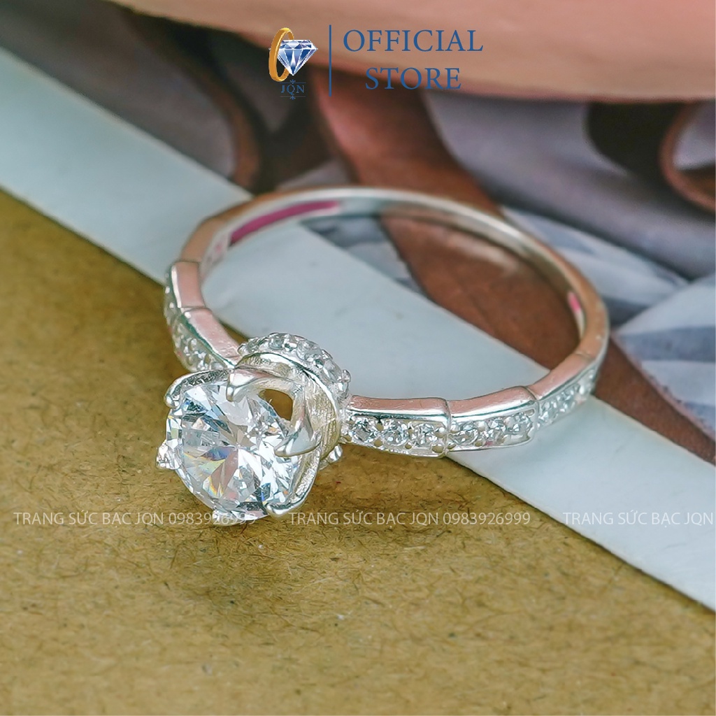Nhẫn Bạc Nữ JQN N33 đá cao