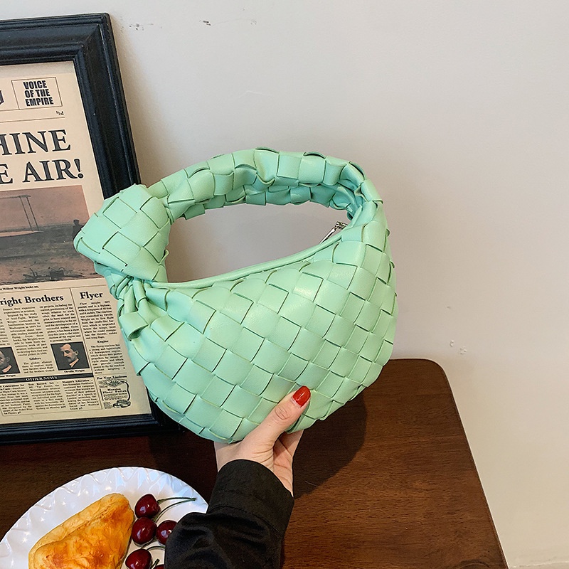 Túi Xách Cầm Tay Họa Tiết Hình Thoi Màu Tương Phản Thời Trang Mùa Hè 2024 Phong Cách Hàn Quốc Cho Nữ