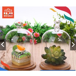 LỒNG THUỶ TINH VÀ ĐẾ GỖ TRƯNG BÀY HOA