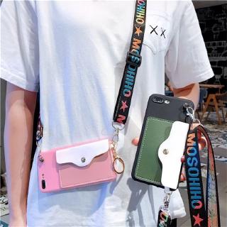 Ốp điện thoại phối ví có dây đeo cho OPPO A3 A5 A7 F9 F11 Pro K1 R15X R15 F5 F3 F1 Plus F1S