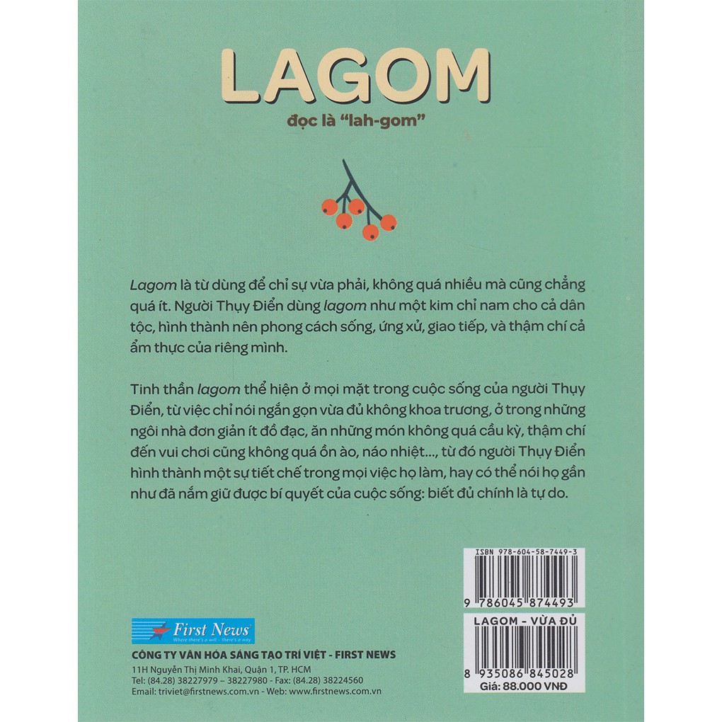 Sách - Lagom - Vừa Đủ - Đẳng Cấp Sống Của Người Thụy Điển | BigBuy360 - bigbuy360.vn