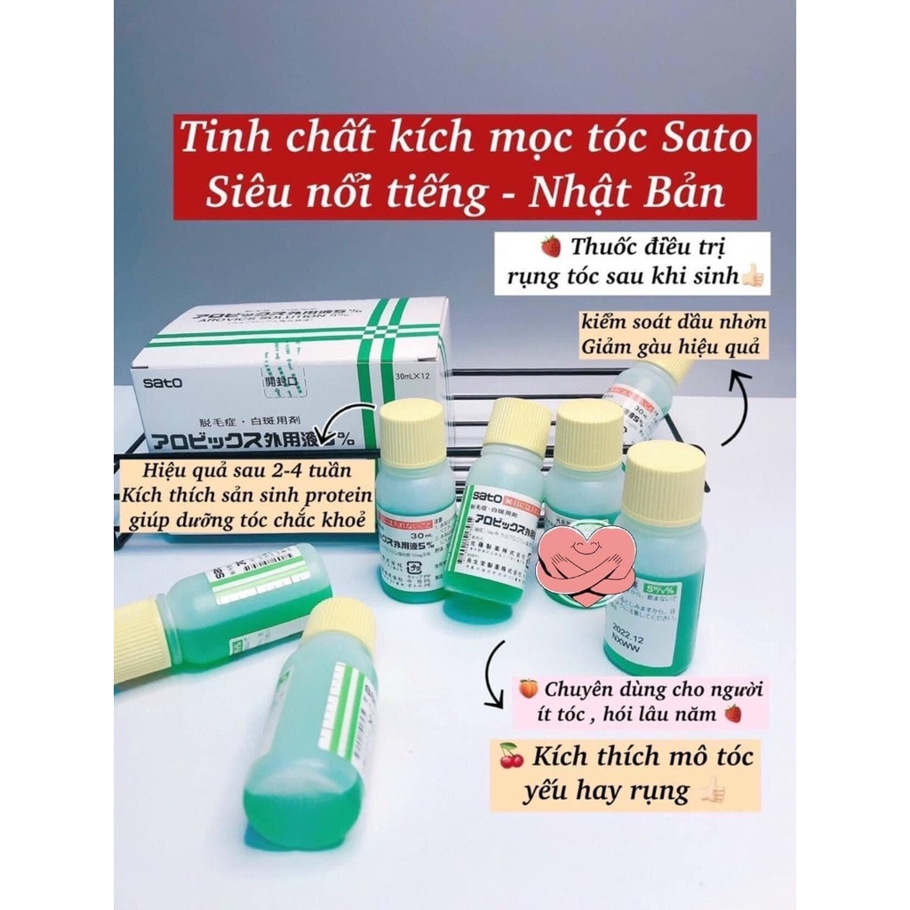 Tinh chất mọc tóc ngăn rụng tóc Sato 30ml Nhật Bản 5.0 ÚC