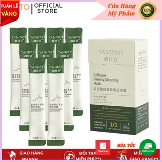 Mặt nạ ngủ thạch Collagen YANJIAYI giúp nâng cơ mặt bổ sung collagen lẻ 1 gói