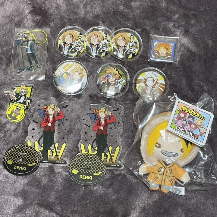 Tổng hợp huy hiệu standee móc khóa Denki Kaminari My hero academia chính hãng Nhật Bản