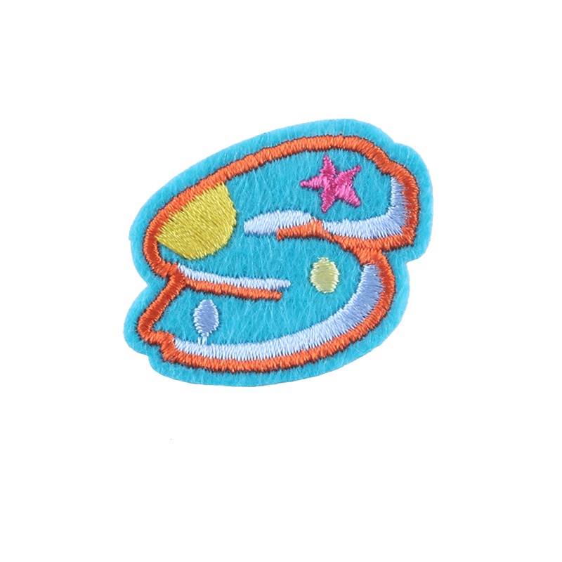 Miếng Dán Thêu Chữ Tiếng Anh Họa Tiết Hoạt Hình Dùng Trang Trí Túi Xách / Máy Tính DIY