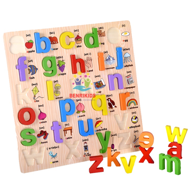 Đồ Chơi Gỗ Bảng Chữ Cái Và Số Kèm Phép Tính Và Hình Khối Giúp Bé Phát Triển Trí Tuệ