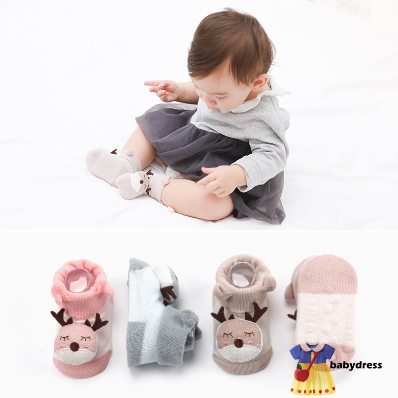 Bé gái Trẻ em nai sừng tấm Vớ ren Sock nhỏ dệt kim cotton Blend Vớ mắt cá chân 0-9M