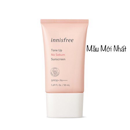 Kem Chống Nắng Kiềm Dầu, Nâng Tone Da Innisfree Tone Up No Sebum SPF 50+ Mẫu Mới | WebRaoVat - webraovat.net.vn