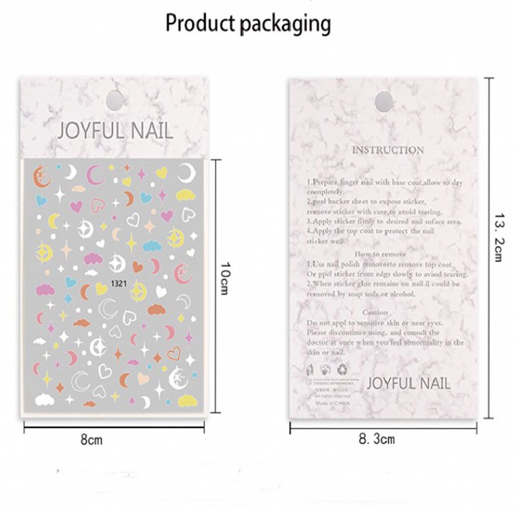 [Hàng mới về] Miếng dán trang trí móng tay hình hoạt hình 3d diy thời trang
