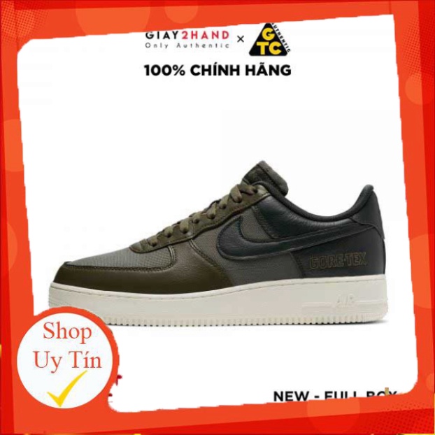 (AUTHENTIC 100%) Giày Sneaker Thể Thao Nike Air Force 1 Gore-Tex Medium Olive/Deepest Green-Sail CT2858-200 - Chính hãng