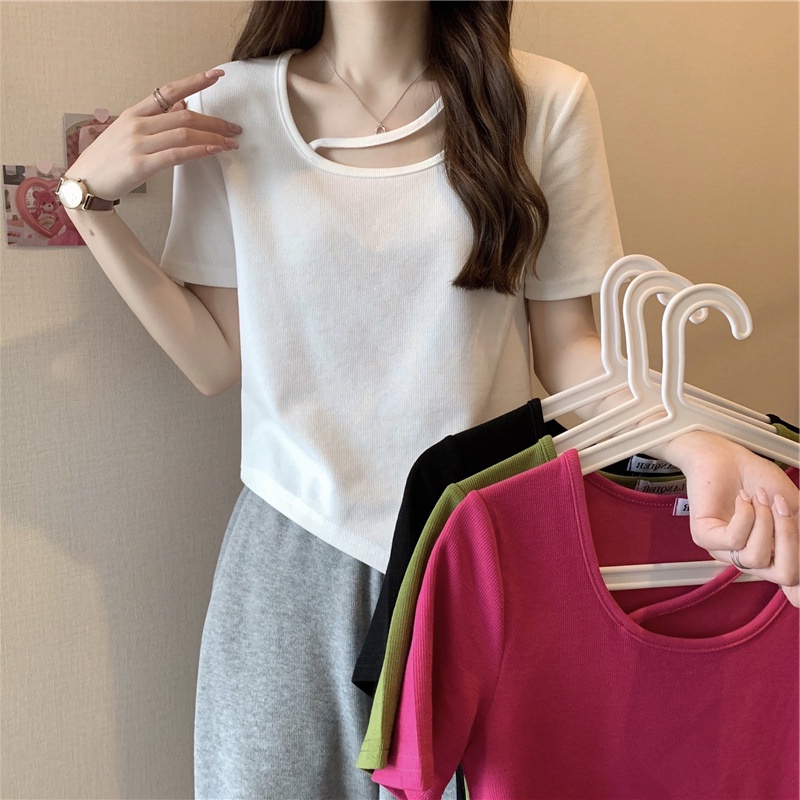 NRVP Áo Thun Mỏng Tay Ngắn Phong Cách Hàn Quốc Mới Mùa Hè 2022 Dành Cho Nữ