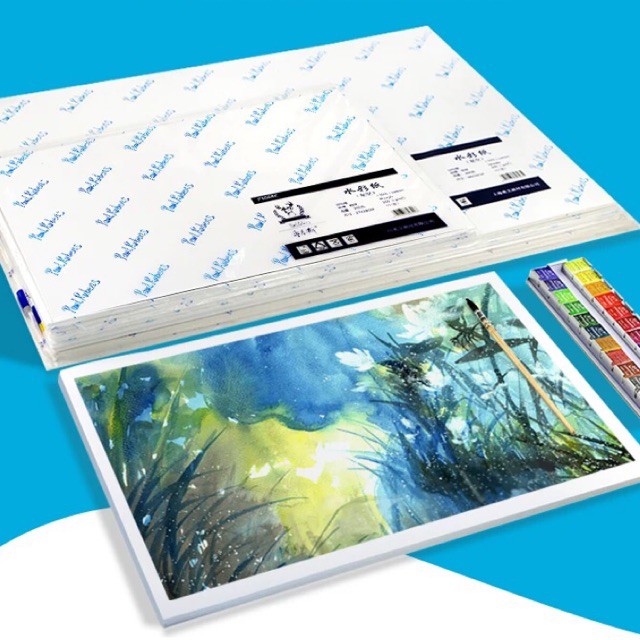 [ TÂM TÂM ] Giấy vẽ màu nước Paul Rubens 300Gsm 50% cotton A5/A4/A3 (1 mặt cold 1 mặt hot)