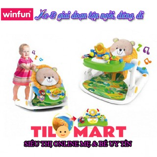 Xe 3 giai đoạn tập ngồi, đứng, đi Winfun
