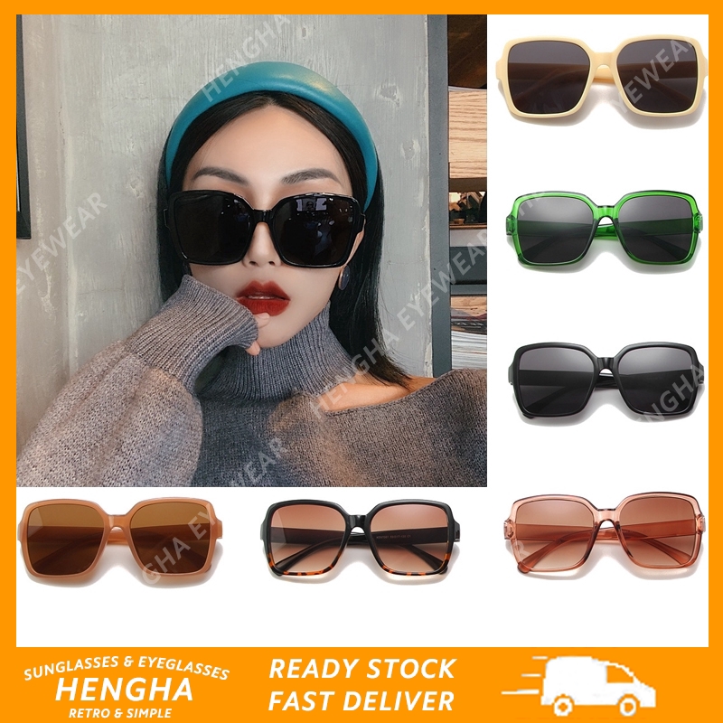 Kính mát gọng vuông màu sắc ngọt ngào phong cách Hàn Quốc cho nữ