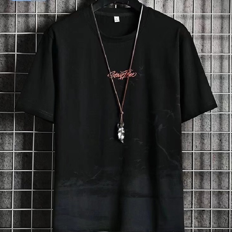 Áo Thun Tay Ngắn Dáng Rộng In Họa Tiết Phong Cách Hip Hop Hàn Quốc Cá Tính Cho Nam