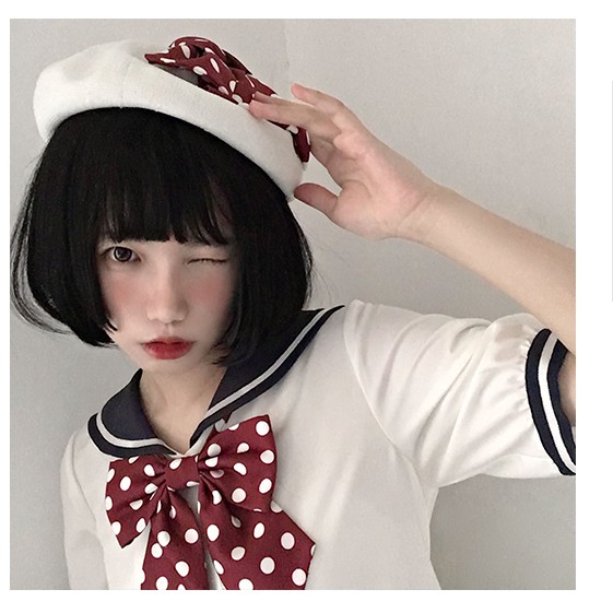 Tóc giả lolita chính hãng hengji đen cụp lưới hoa/có rãnh da đầu/ dày dặn/ wig cosplay/ hóa trang Sakana Cosplay Shop