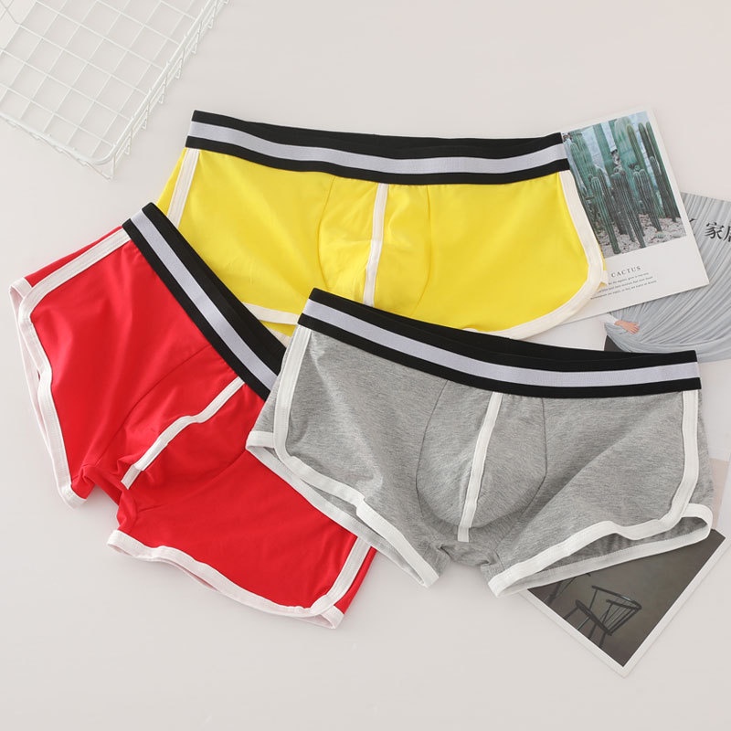 Quần Lót Nam Cao Cấp Cotton Đùi Boxer nhập khẩu hàng xịn, Quần sịp sam coton boxer đẹp màu đen đỏ trắng vàng xanh xám