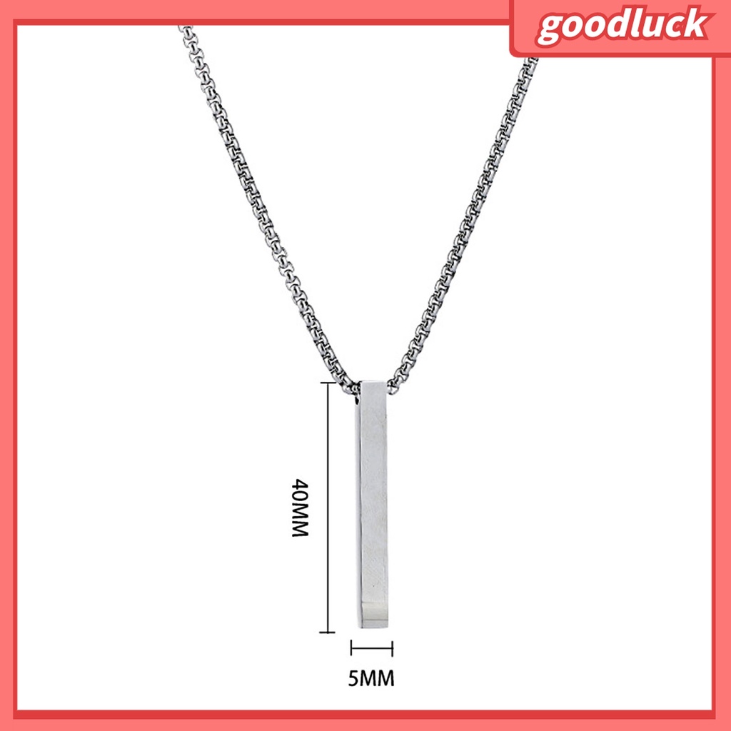 Goodluck| Vòng cổ Nam Bằng Thép Không Gỉ Màu Trơn Khối Lượng Nhẹ