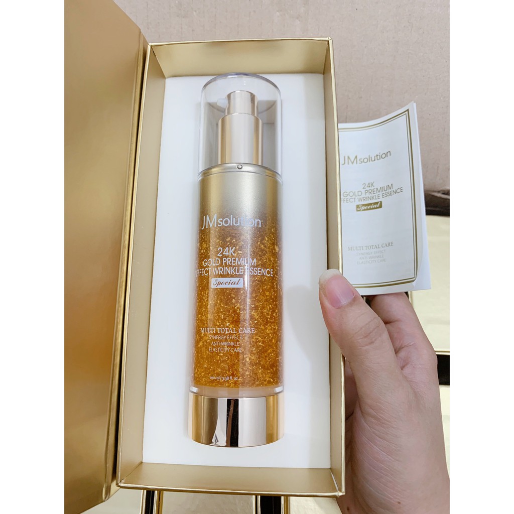DATE T3.23 Tinh Chất Dưỡng Da JMSolution 24K Gold Premium R-Effect Ampoule 100ml - Hàn Quốc