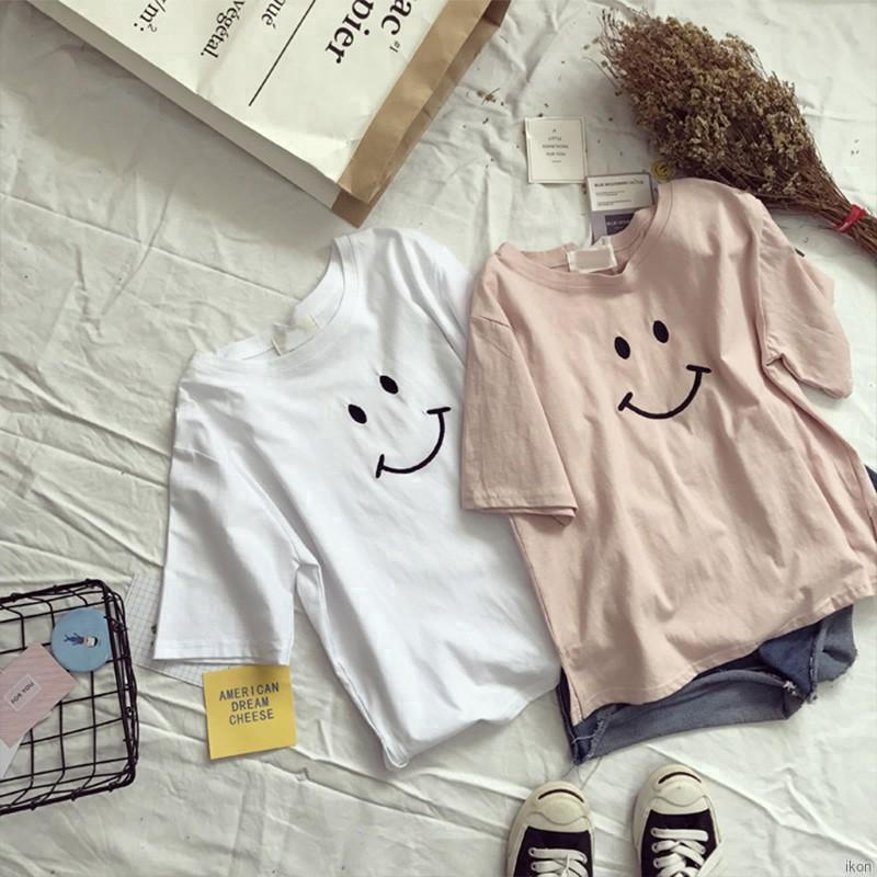 Áo thun nữ tay ngắn dáng rộng phong cách hàn quốc