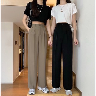 [Mã FATHANG5 giảm 10K đơn 50K] Quần ống rộng lưng cao dáng dài KH 502, Quần suông culottes dài 100cm vải cao cấp cho nữ