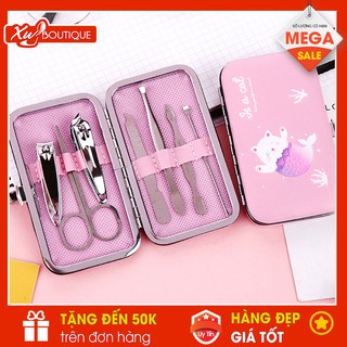 Bộ Cắt, Bấm Móng Tay Thú Hồng Dễ Thương 7 Món