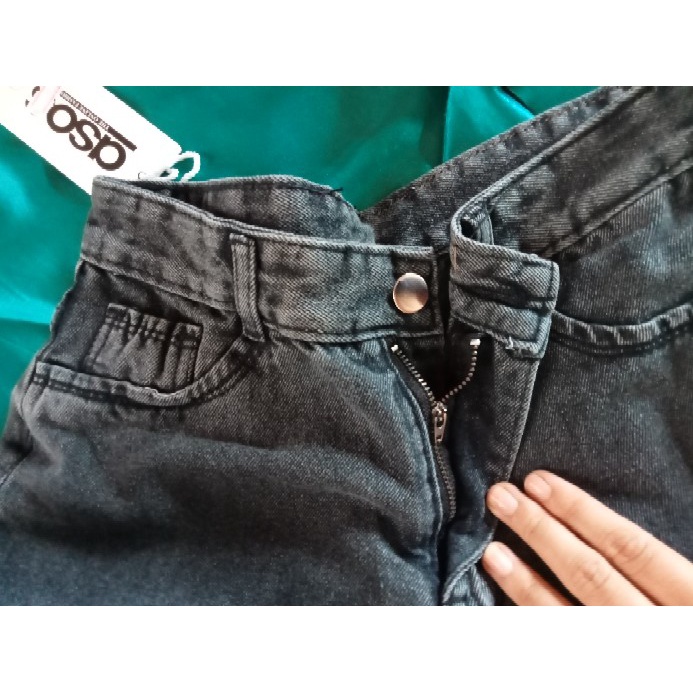 Quần jean nữ, quần bò nữ ống rộng đen xám phong cách Ulzzang School - Quần jeans baggy suông màu xám tro QJ02