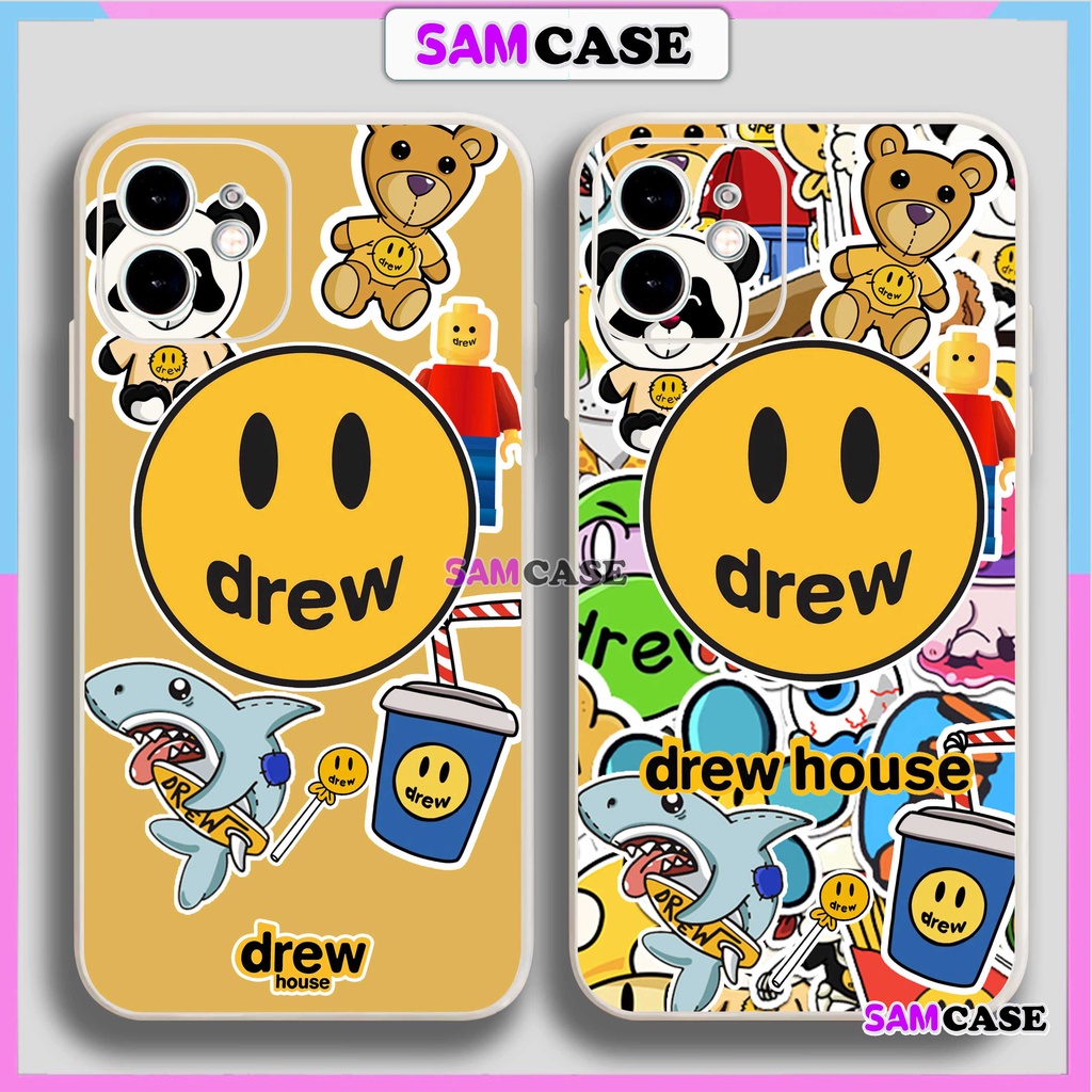 Ốp lưng iPhone 6/6s/7/8/X/XS/11/12/13/14 Pro Plus Max viền vuông chống sốc bảo vệ camera silicon mềm hình Drew29-1