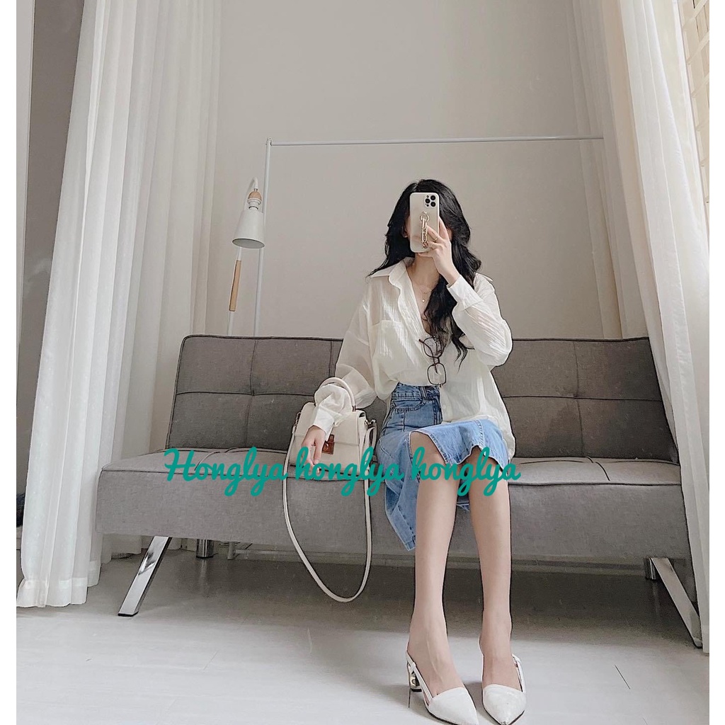 Sơ mi mỏng tone pastel xinh xắn