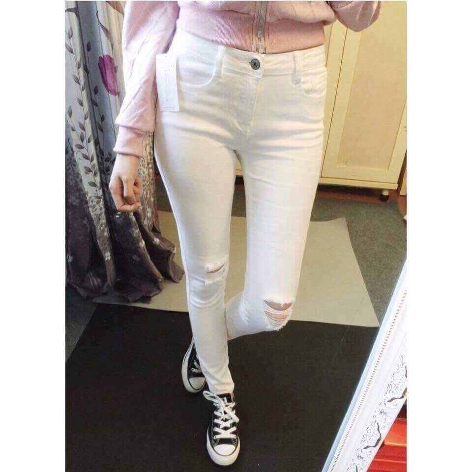 [ Mã FAGREEN55 giảm 10% tối đa 30K đơn 99K] Quần Kaki Trắng Cao Cấp Rách Gối và Trơn (có size lớn) | BigBuy360 - bigbuy360.vn