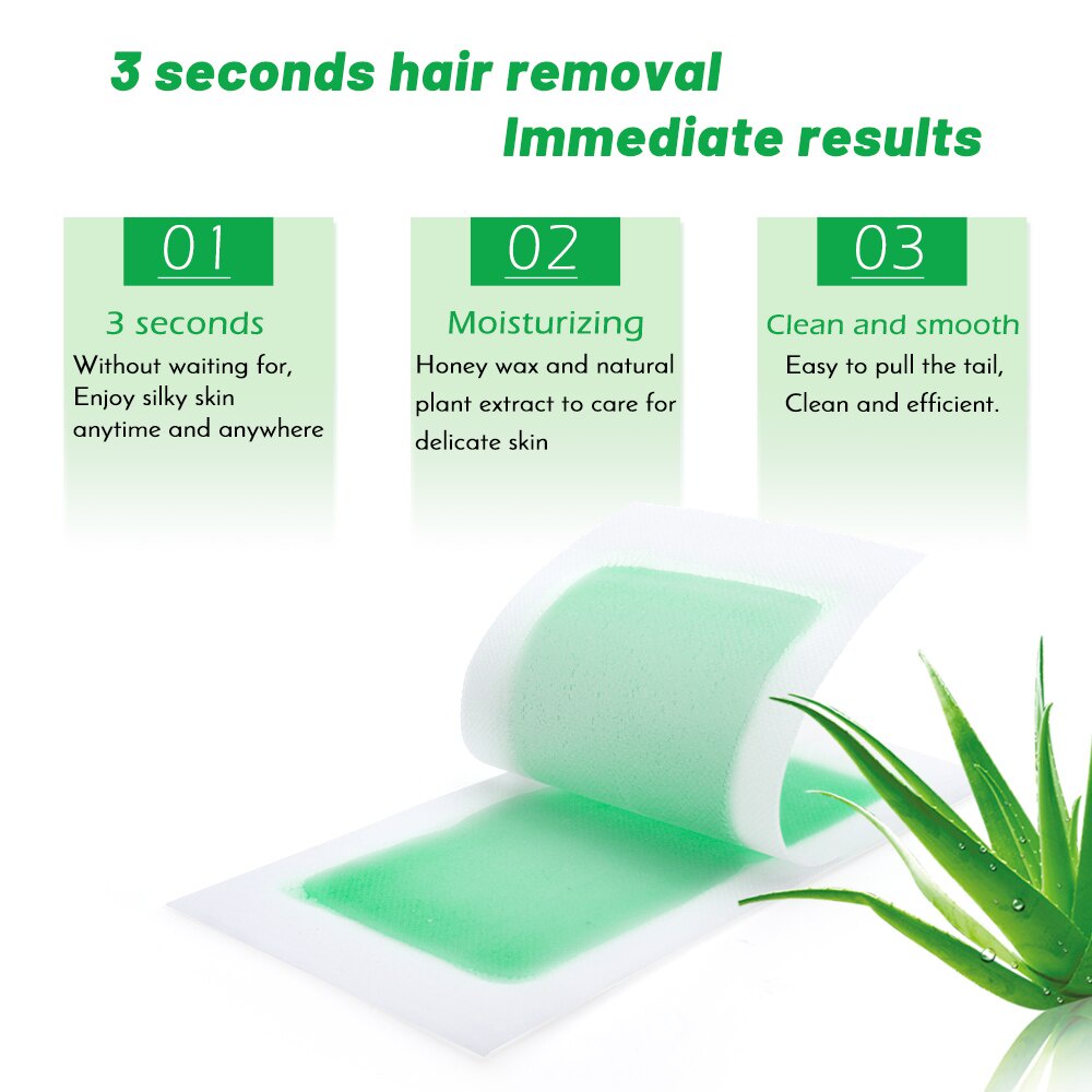 Bộ 20 Tờ Giấy Wax Lông Hai Mặt Bằng Sáp Ong Lạnh Tự Nhiên Chuyên Nghiệp Cho Toàn Thân / Mặt / Chân