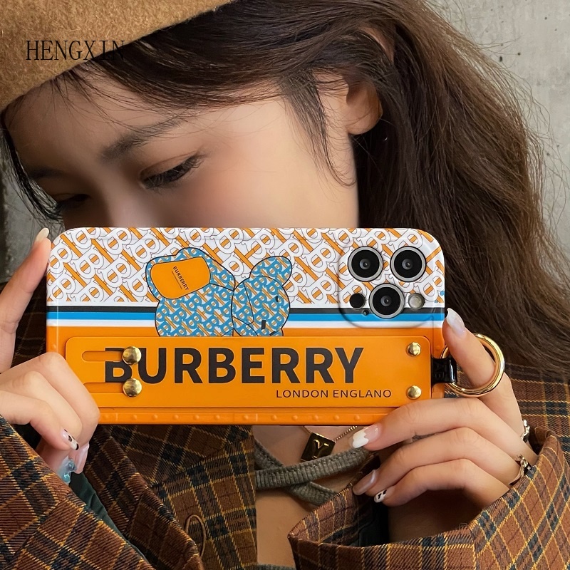 Chaopai Co branded Bear Case for IPHONE 15PRO MAX Wrist Strap Holder 14 11 12 13 PRO MAX Shockproof Soft Case