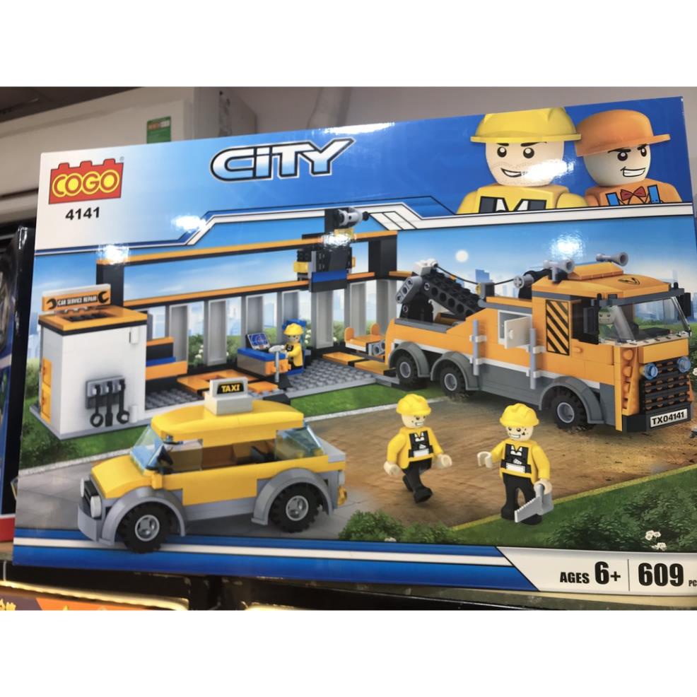 Lego COGO City - Trạm Cứu Hộ Xe Thành Phố 609 PCS