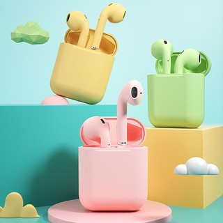 Tai nghe bluetooth 5.0 nhét tai không dây kèm mic loại 12 màu macaron